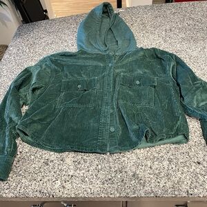 American Eagle Corduroy hooded Shacket